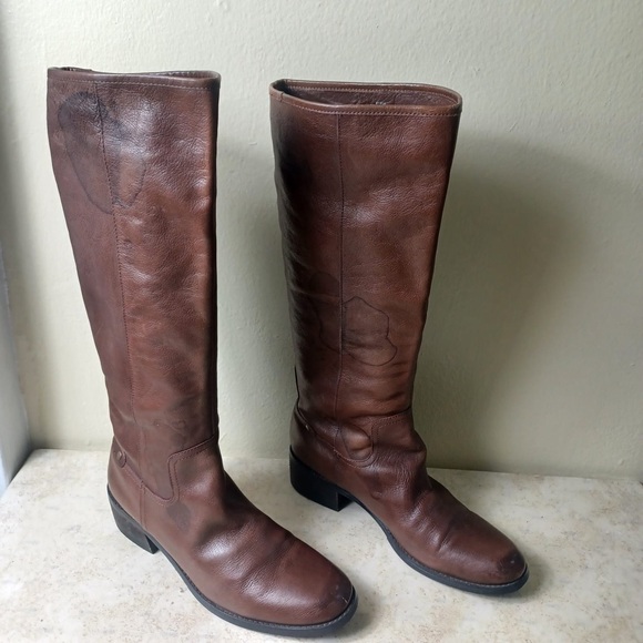 Nine West Shoes - Nine West Chocolate Leather Boots